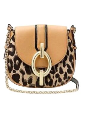 Diane Von Furstenberg bag DVF Sutra Leather gold hardware cheetah animal print